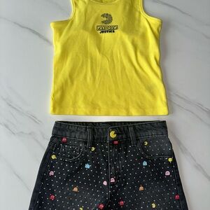 Justice Black Denim Shorts